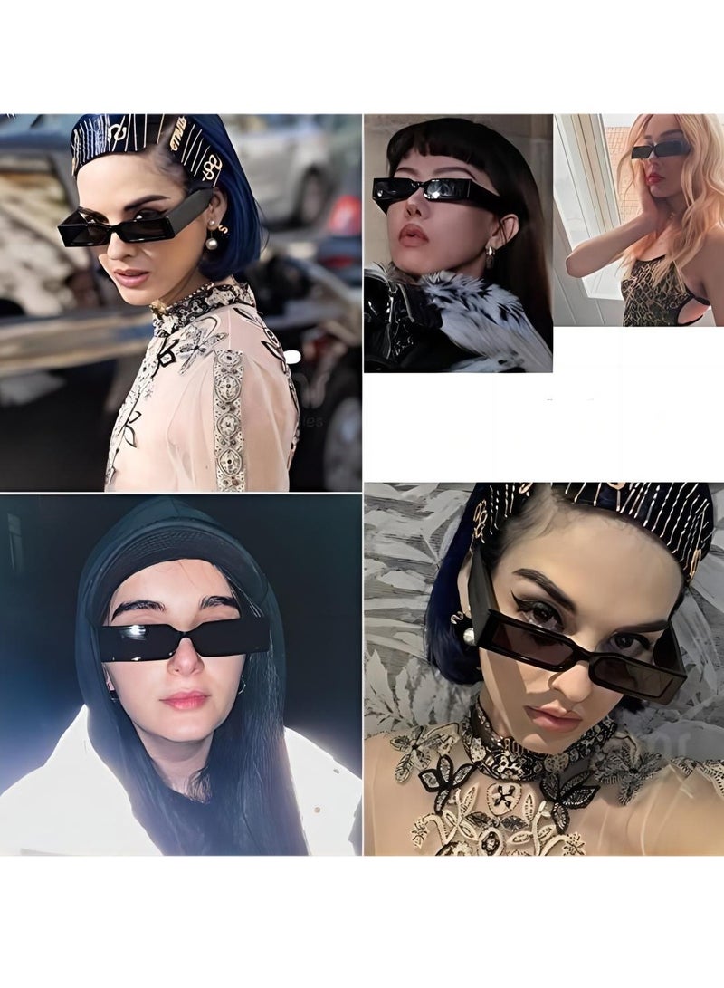 SYOSI Sunglasses For Women Men Fashion Shield Rimless Wrap Around Sunglass Gradient Lens Trendy Oversize Sun Glasses - Image 4