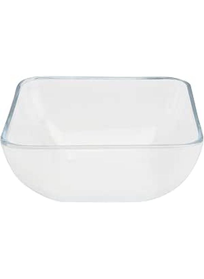 6 Inch Square Tempered Glass Food Bowl Set Microwave Safe For Salad Dessert Storage - Image 1