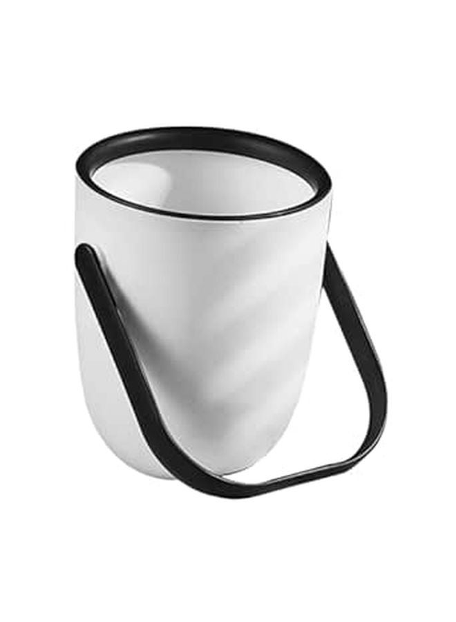 Mini Desktop Trash Can Small Open Top Waste Basket Black For Office Bedroom Bathroom - Image 1