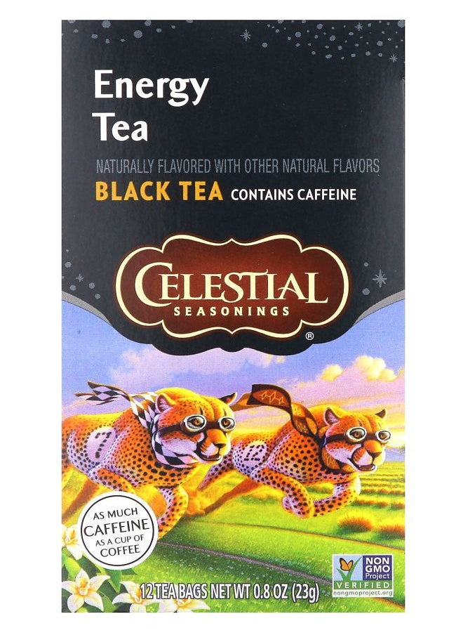 CELESTIAL SEASONINGS Energy Tea Black Tea 12 Tea Bags 0.8 oz (23 g) Each 