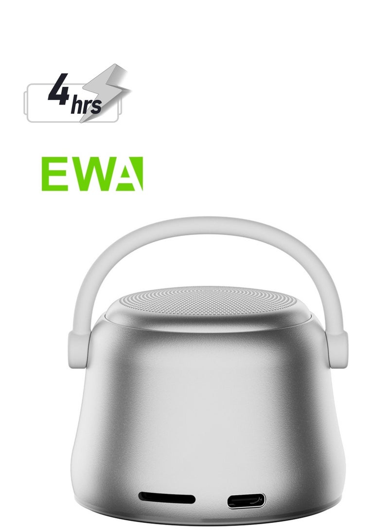 EWA A20 Mini Bluetooth Bass Radiator Metal Speaker (Silver) - Image 1