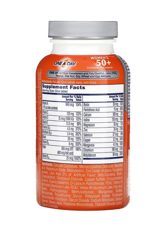 ONE A DAY Women's 50+, Complete Multivitamin, 100 Tablets - Image 2