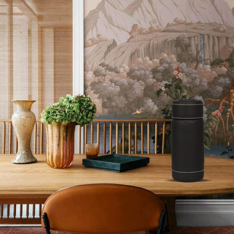 iWagon-Car Tissue Paper Holder, Cylinder Tissue Box, 2.75'' PU Leather Round Tissues Container Fit for Car Van Bathroom Office Use, Car Cup Holder Car Tissues Box Car Tissue Holder Car Tissue Tube - Image 3