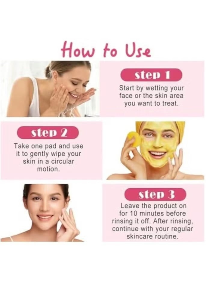 اترجسز 40 قطعة من حمض كوجيك والكركم تنظيف وسادة ، وسادة لتنظيف البقع السوداء | حمض كوجيك الكركم يساعد على توازن الزيت عن الماء في الجلد ، وإزالة البقع ، وإزالة الكيراتين الزائدة ، وتنظيف الشحوم ، وتحسين المسام - Image 5