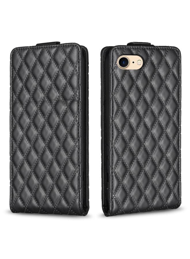 اس-توب جراب لهاتف iPhone SE 2022 / 2020 /7 / 8 جراب هاتف جلدي عمودي شبكي ماسي - Image 1