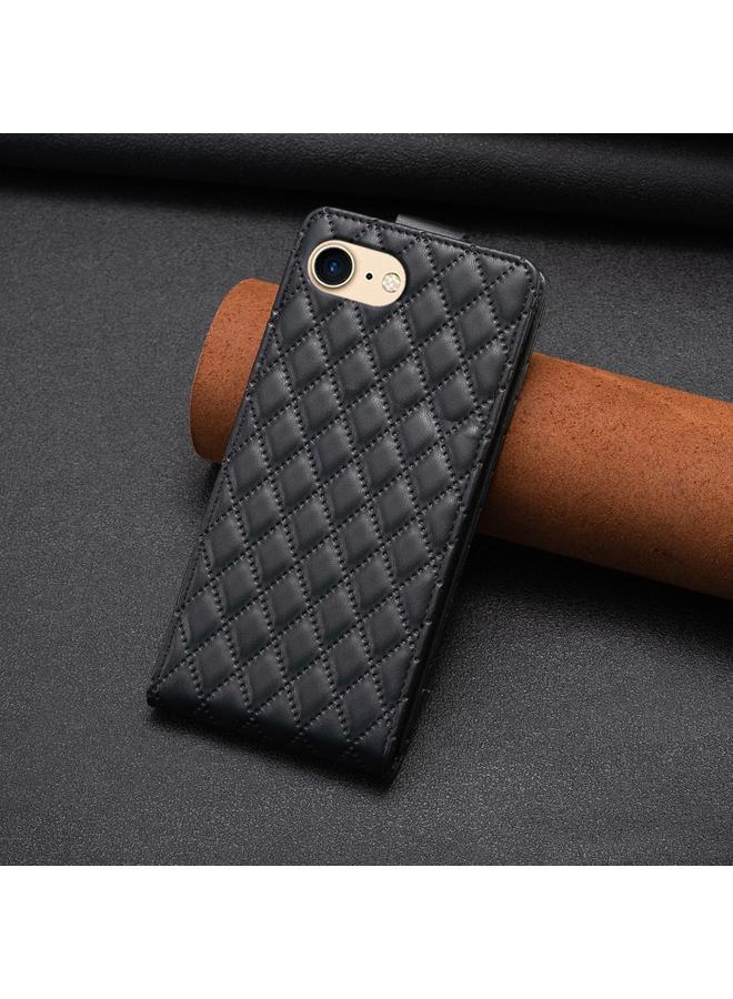 اس-توب جراب لهاتف iPhone SE 2022 / 2020 /7 / 8 جراب هاتف جلدي عمودي شبكي ماسي - Image 3