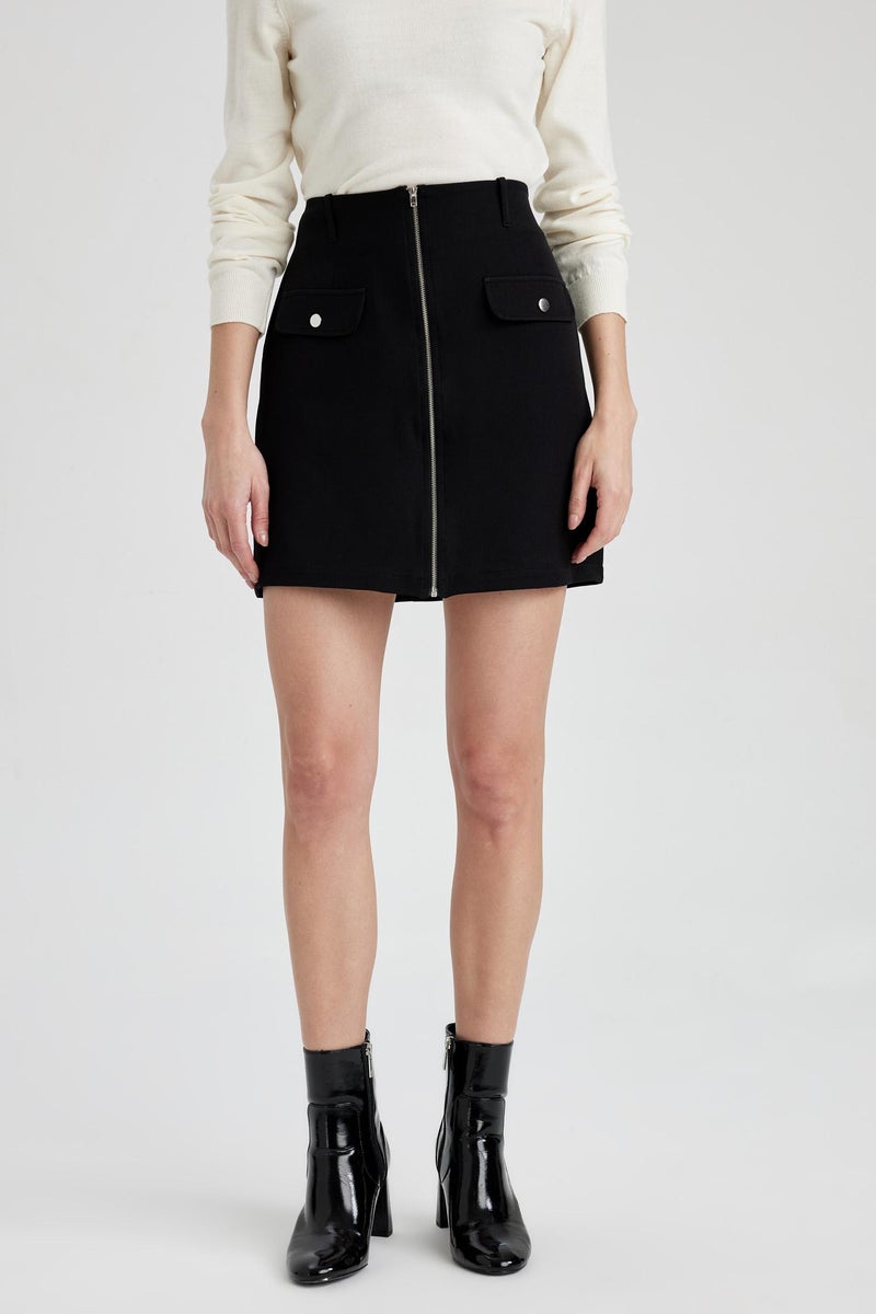 DeFacto Woman A-Line Normal Waist Lined Mini Skirt  - Image 5