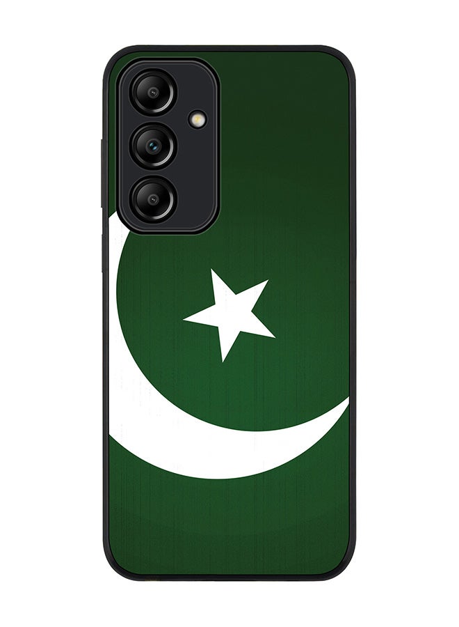 Stylizedd Rugged Black Edge Case for Samsung Galaxy A55, Slim fit Soft Case Flexible Rubber Edges Anti Drop TPU Gel Thin Cover -  Flag Of Pakistan - Image 1