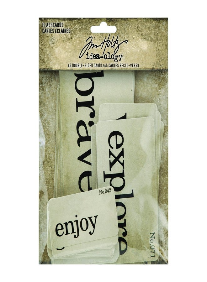 Tim Holtz - Advantus Idea-Ology Double-Sided Flashcards 45/Pkg Art Craft, White - Image 1