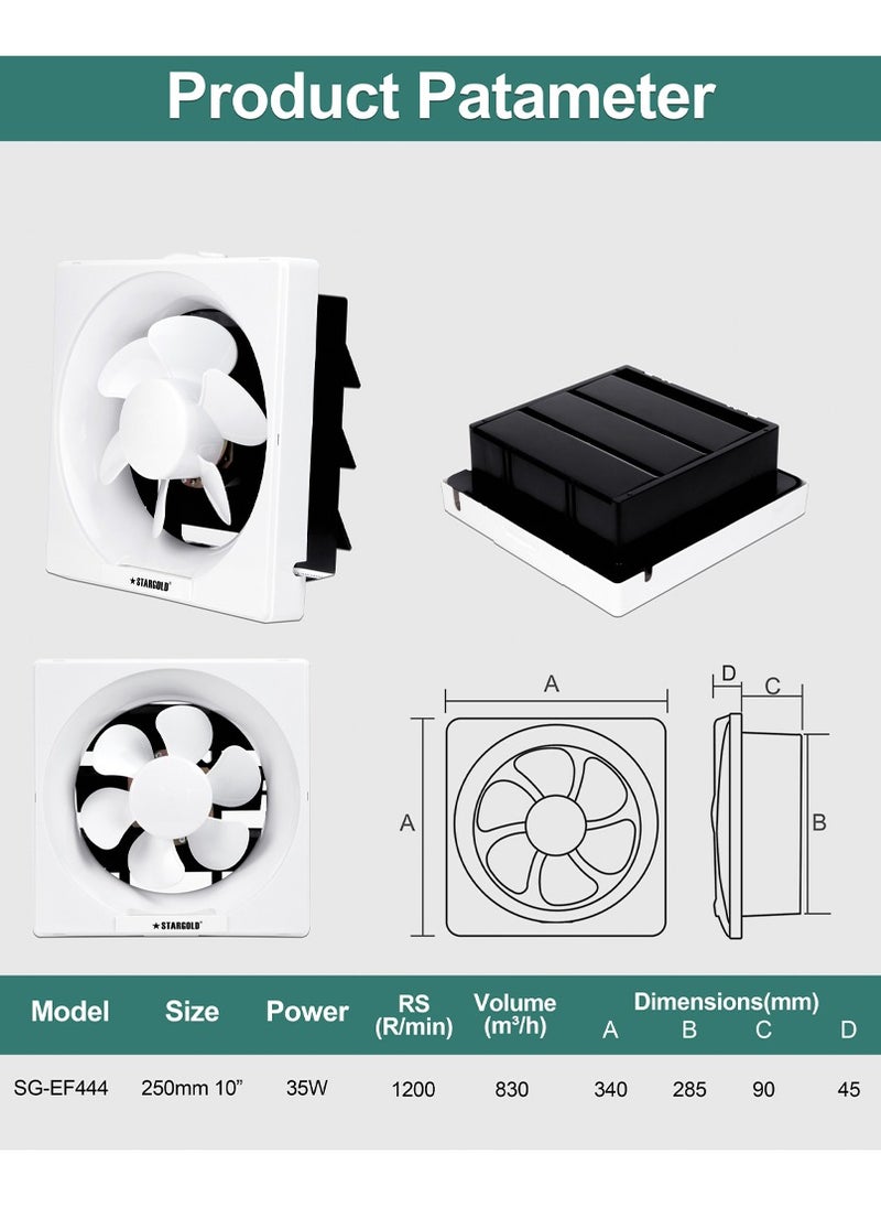 Stargold Exhaust Fan 35W With  Powerful Copper Motor For Long Life Time 10 Inch  - Image 3