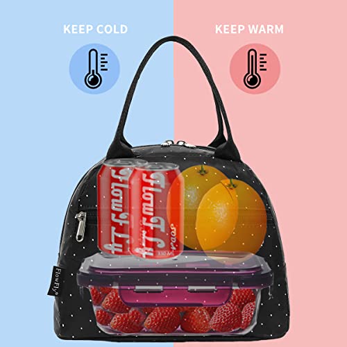 FlowFly Insulated Lunch Cooler Bag Tote Bag Organizer for WomenMen Dot - Image 3