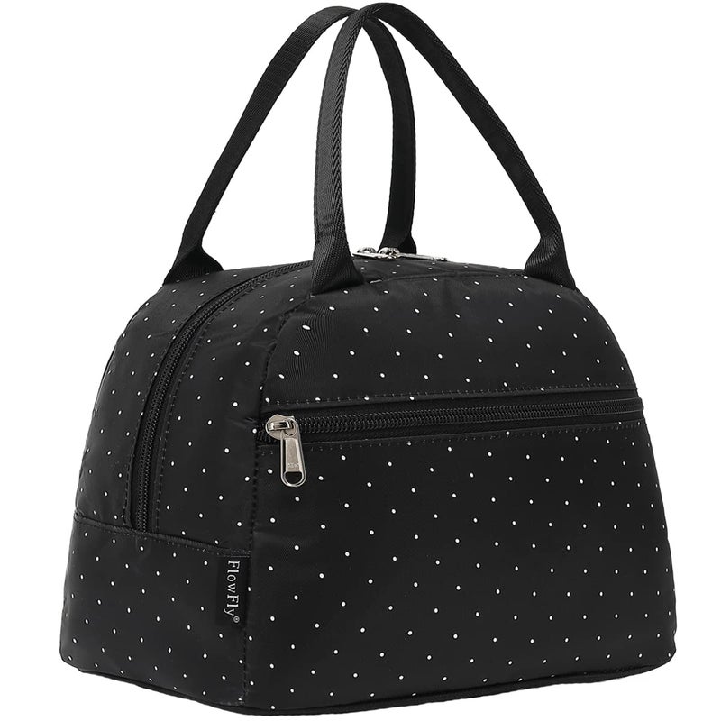 FlowFly Insulated Lunch Cooler Bag Tote Bag Organizer for WomenMen Dot - Image 2