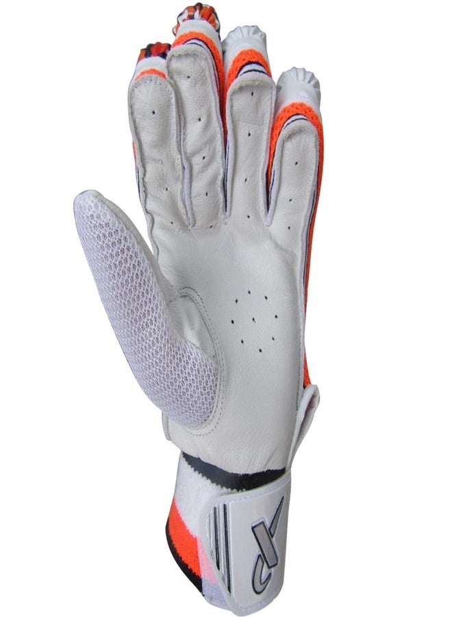 THRAX Leather Aello X 2 Cricket Batting Gloves Standard Size Right Hand Red and White - Image 5