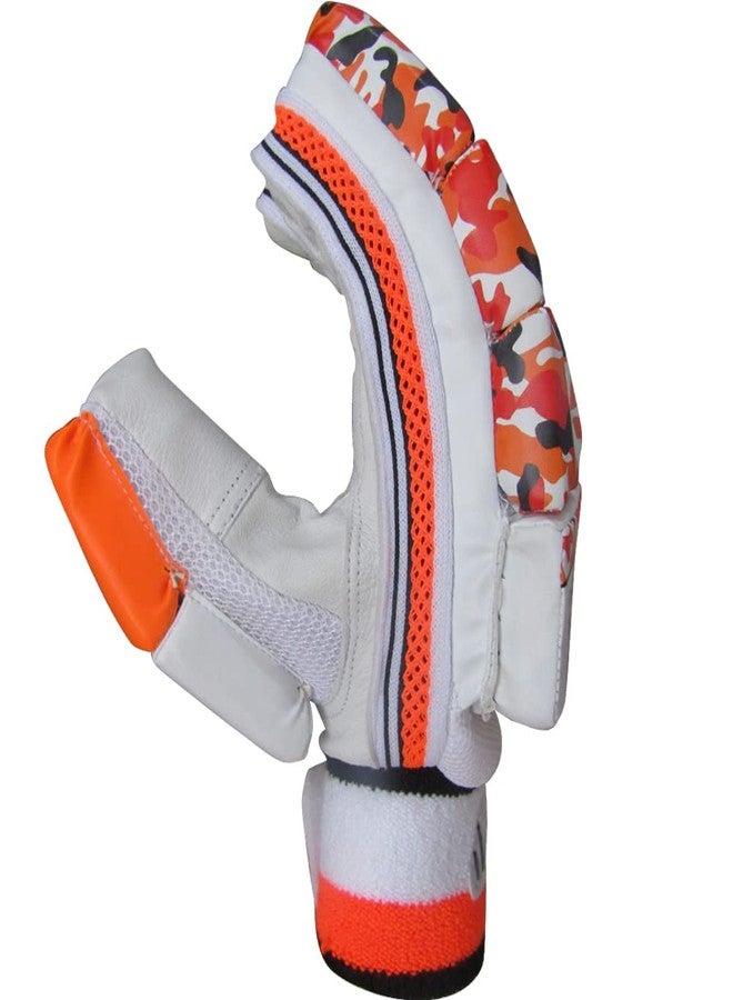 THRAX Leather Aello X 2 Cricket Batting Gloves Standard Size Right Hand Red and White - Image 4