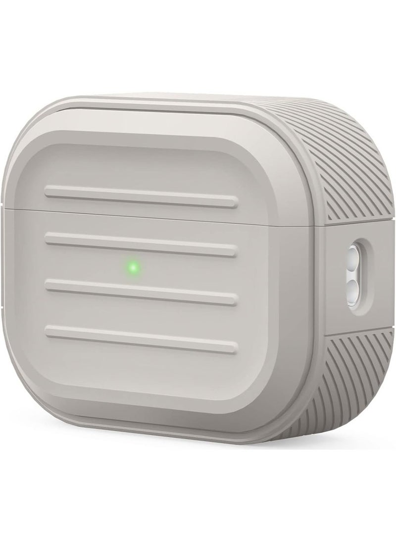Elago Armor for Airpods Pro 2 2nd Generation (2022) Case Cover Compatible with USB-C - Stone  - Image 1