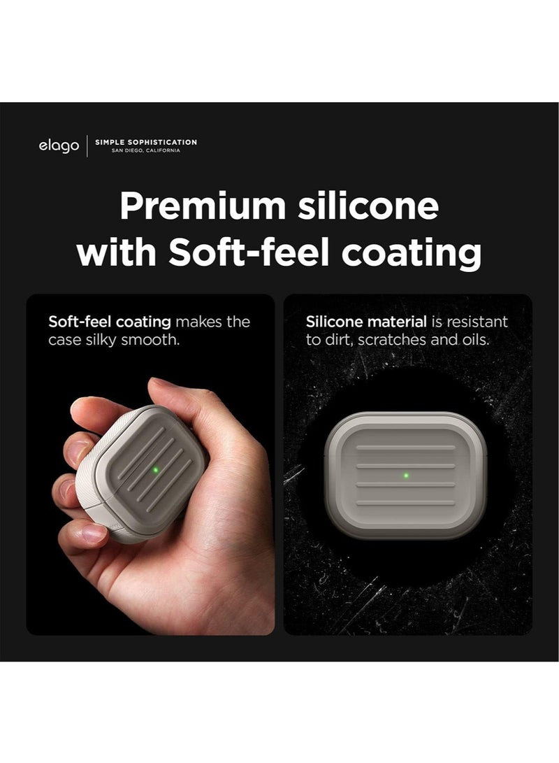 Elago Armor for Airpods Pro 2 2nd Generation (2022) Case Cover Compatible with USB-C - Stone  - Image 3