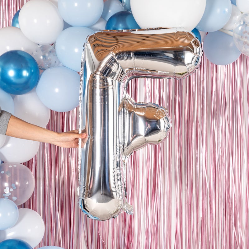 Restaurantware-Balloonify 40 Inch Letter Balloon, 1 Large Alphabet Party Balloon - Letter F, Self-Sealing, Silver Foil Mylar Balloon, Hanging Loop, Decoration For Birthday, Wedding, Or Graduation - Image 5