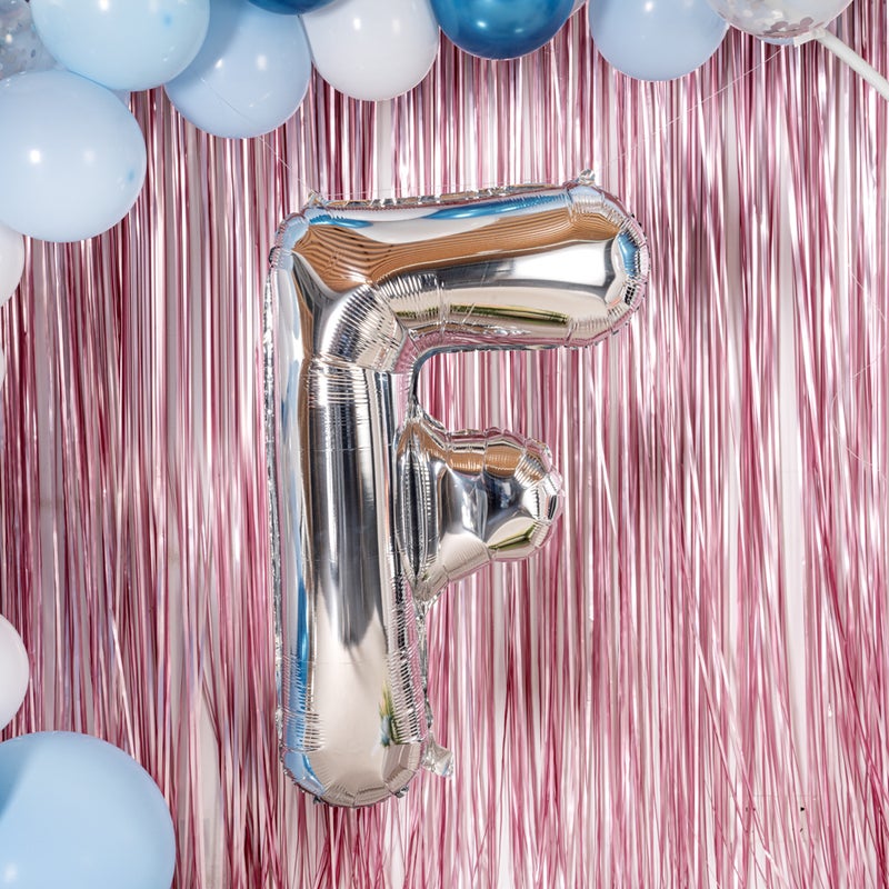 Restaurantware-Balloonify 40 Inch Letter Balloon, 1 Large Alphabet Party Balloon - Letter F, Self-Sealing, Silver Foil Mylar Balloon, Hanging Loop, Decoration For Birthday, Wedding, Or Graduation - Image 3