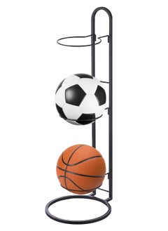 Generic Basketball Ball Storage Rack, 3 Tier Cube Ball Storage Holder, Freestanding Garage Sports Equipment Organizer Innovative Indoor Removable Vertical Display Stand for Volleyball Football Basketball  - Image 1