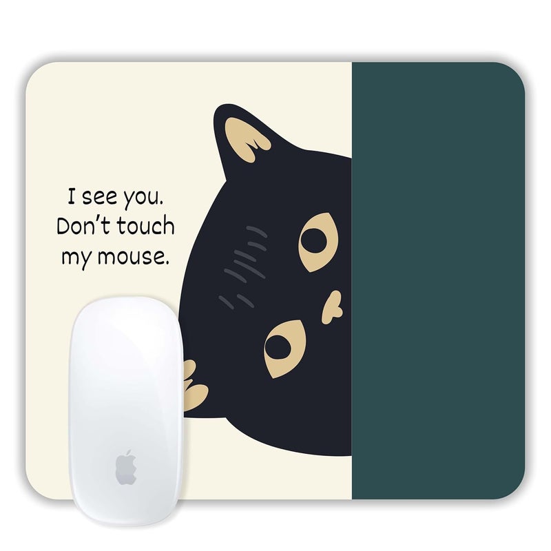 TURTLEWINGS | Mousepad | Inspirational Quote Funny Cute Cat Mousepad – 22x18 cm, 3mm | Design Non-Slip Rubber Base | Office, Study & Gaming Use | Premium Smooth Surface Desk Accessory & Gift - Image 1