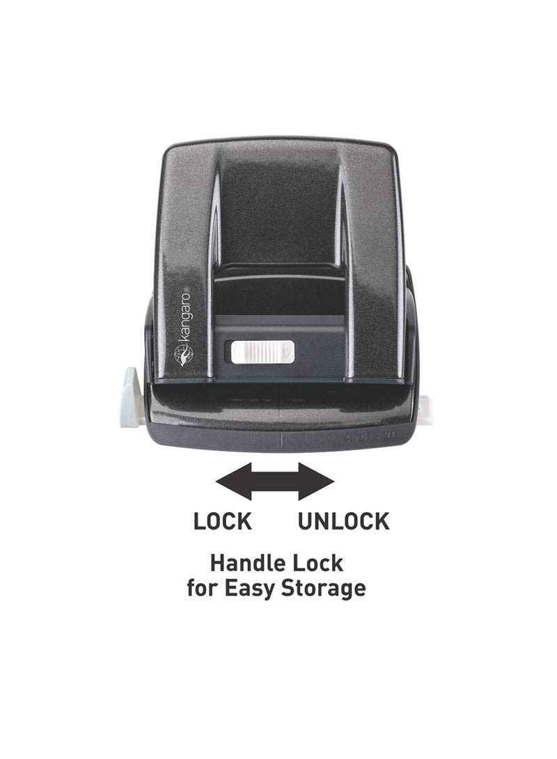 Kangaro مثقاب ورق ثنائي الفتحة من Aion بقطعة واحدة بسعة 40 ورقة بألوان متنوعة - Image 2