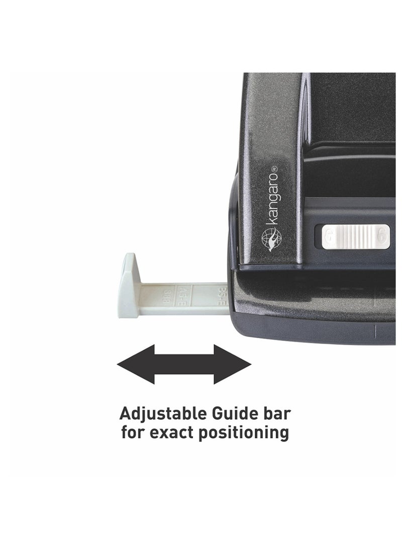 Kangaro مثقاب ورق ثنائي الفتحة من Aion بقطعة واحدة بسعة 40 ورقة بألوان متنوعة - Image 3