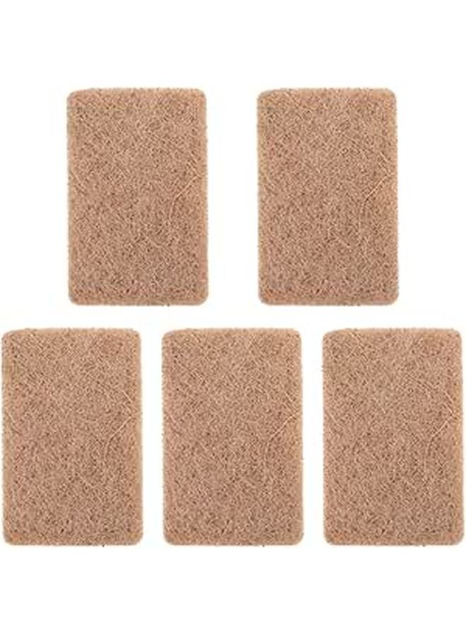 Natural Wood Pulp Dish Sponges 5 Pack Oil Resistant Kitchen Cleaning Supplies 11x7x2 3cm - Image 1