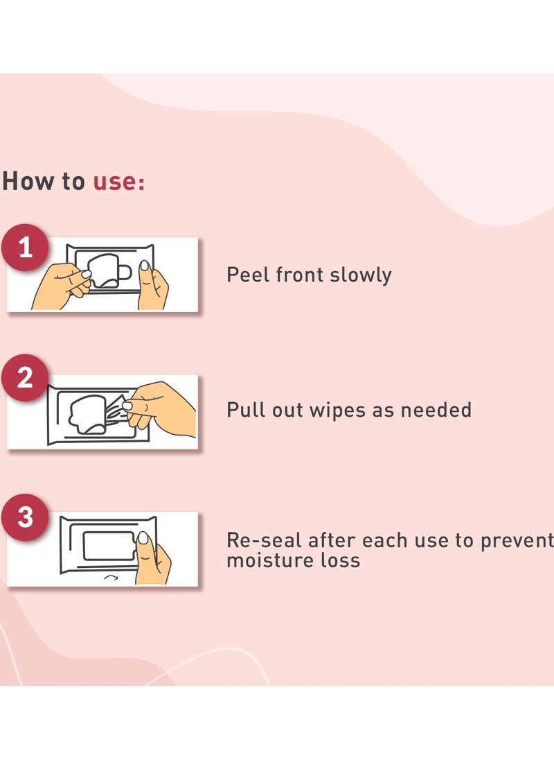 Sirona Natural Intimate Wipes, With Fruits & Aloe Vera Extracts, Protects Against Odour Dryness Itchiness Irritation, pH Balanced, For Daily Use - 1 x 10 Wipes