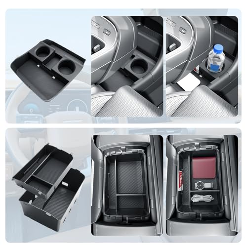 BIBIBO 3Packs for 2026 Hyundai Palisade Center Console Organizer 2026 Hyundai Palisade Calligraphy Console Armrest Tray & Lower Center Console Organizer 2026 Palisade Calligraphy Console Insert Tray - Image 2
