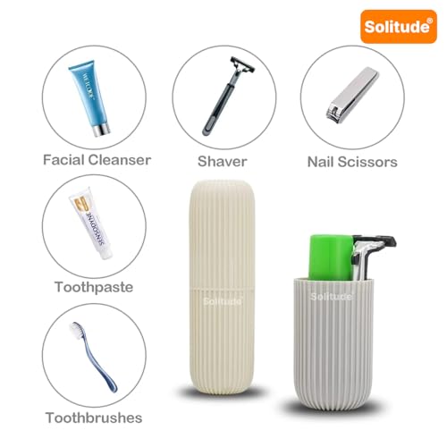 Solitude Travel Soap Case with Toothbrush Holder – Waterproof Leakproof Soap Dish with Handle, Portable Container for Bathroom, Camping, Hiking & Outdoor Travel (Blue, White) - Image 5