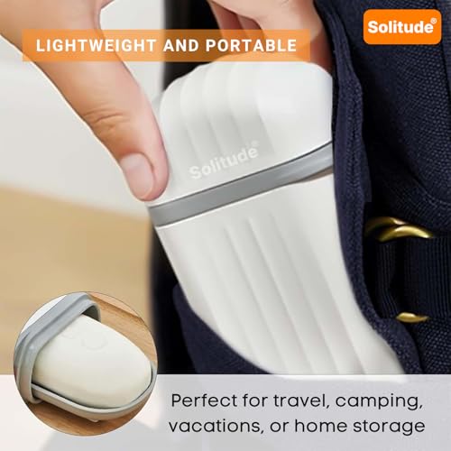 Solitude Travel Soap Case with Toothbrush Holder – Waterproof Leakproof Soap Dish with Handle, Portable Container for Bathroom, Camping, Hiking & Outdoor Travel (Blue, White) - Image 4