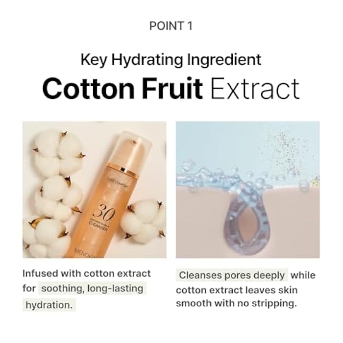 MENOKIN Cotton Cloud Bubble Cleanser [Bright] Vitamin C for Dull Skin & Dark Spots, Low pH for Sensitive Skin, Hydrating & Non-Stripping, Gentle Face Wash, Boost Radiance, Korean Skincare 5.07 fl. oz - Image 4