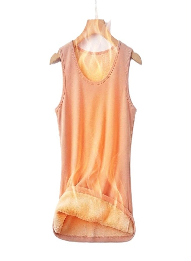 Alexvyan X-Large Pink Sleeveless Thermal Tank Top Womens Fleece Lined Underwear Tops Undershirt for Women Warm Base Layer Vest Scoop Neck- Soft and Warm - Image 3