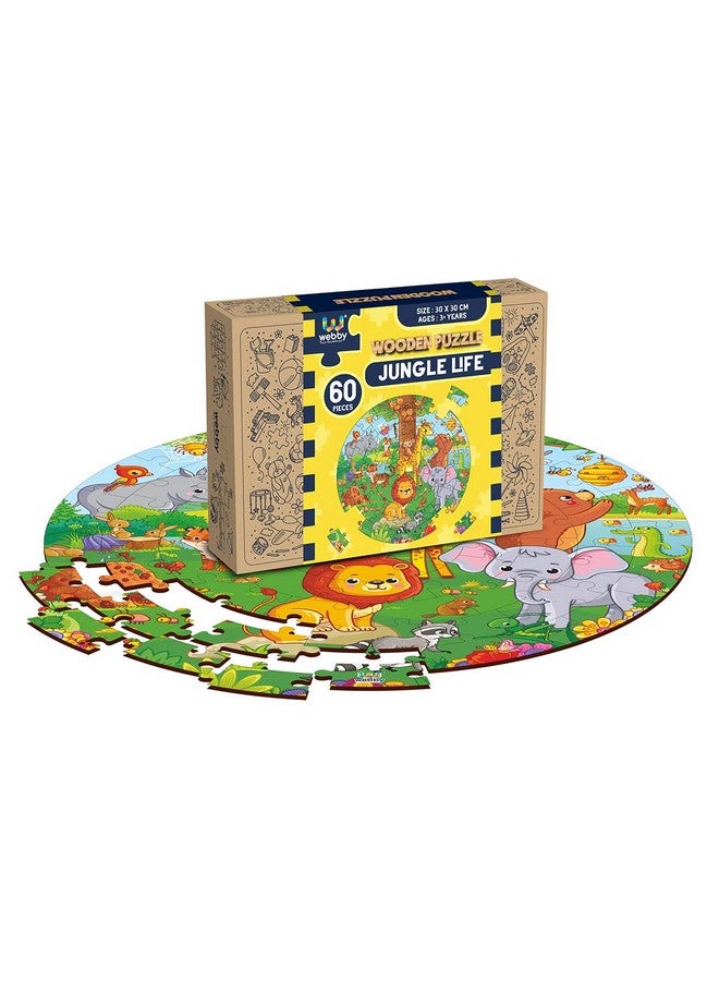 Webby Jungle Jigsaw Puzzle for 5 and Above, 60 Piece, Multicolour - Image 2