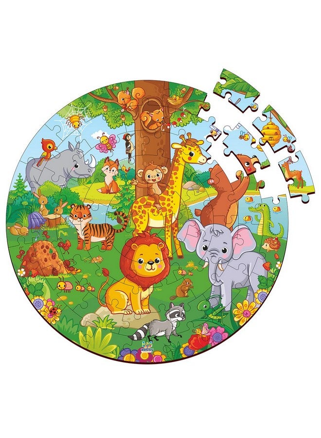 Webby Jungle Jigsaw Puzzle for 5 and Above, 60 Piece, Multicolour - Image 1
