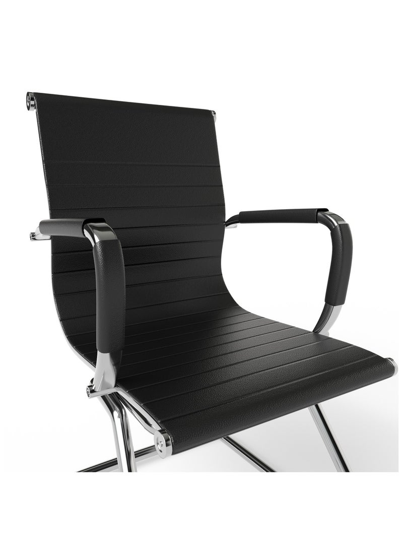 Mahmayi UL UT-C031V Visitor chair PU Black - Image 3