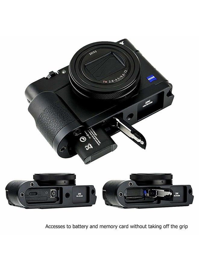 JJC Metal Hand Grip for Sony RX100 & Mark VI VA V IV III II (RX100 M6 M5A M5 M4 M3 M2) Anti-Slip Holder, w/Battery Memory Card Compartment Opening & Speaker Hole, Replace Sony AGR2 Attachment Grip - Image 4