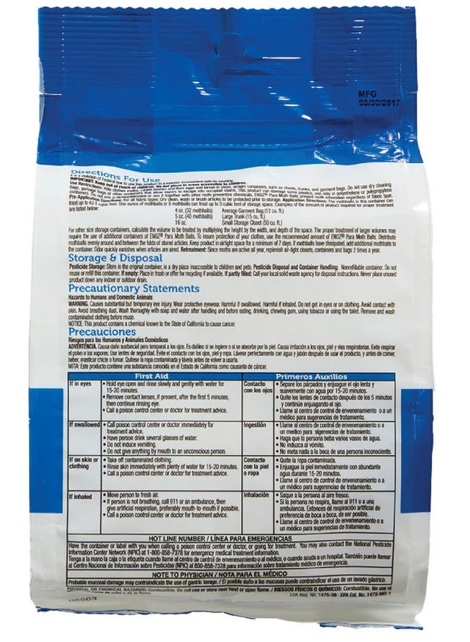 إينوز كرات النفثالين اينوز 20 أونصة عبوة قابلة لإعادة الإغلاق طارد فعال للعث يحمي الملابس والخزائن يقتل العث والبيض واليرقات حماية طويلة بدون رائحة مزعجة مناسب للتخزين - Image 2