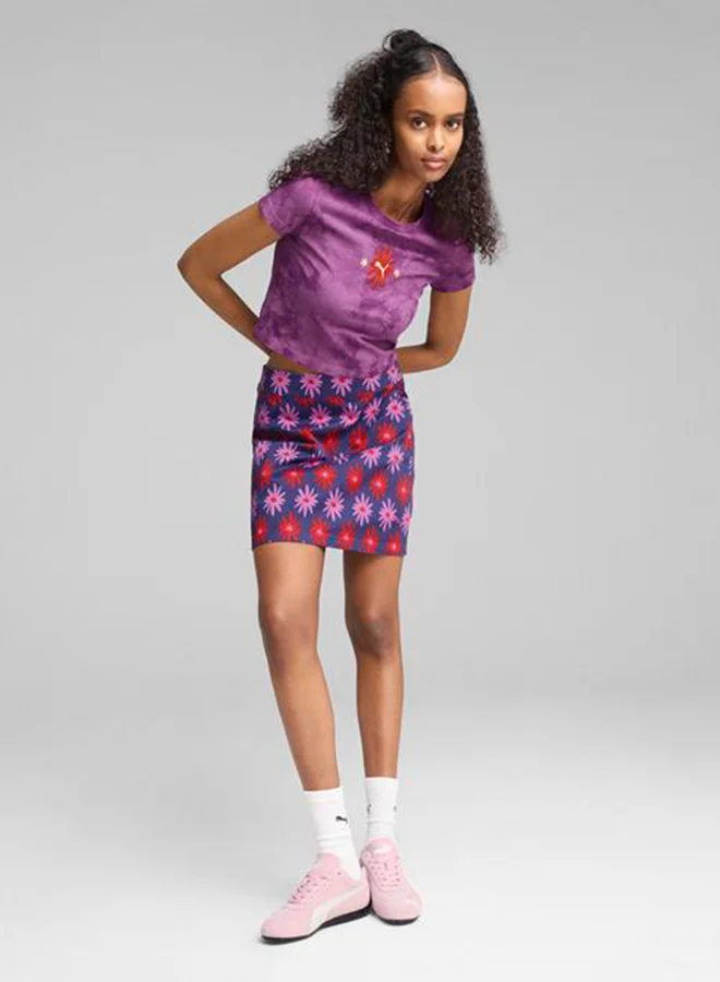 PUMA Wardrobe Essential Floral Pack Washed Graphic T-Shirt