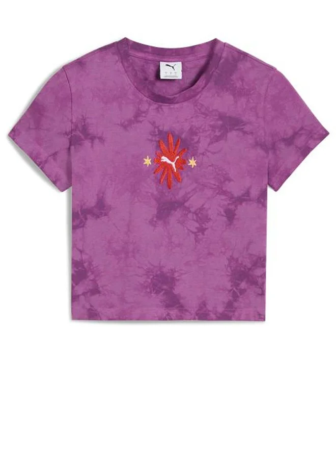 PUMA  Wardrobe Essential Floral Pack Washed Graphic T-Shirt for Women | Best Price UAE