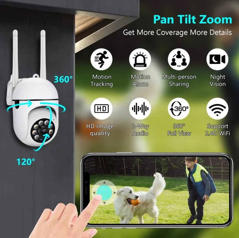 Smart Wi-fi Wireless IP CCTV Security Camera Light Vision, Remote Indoor 1080p V380 Pro App 360 Degree Watch Live Streaming Mini Dome PTZ Camera (Mini ptz) - Image 3