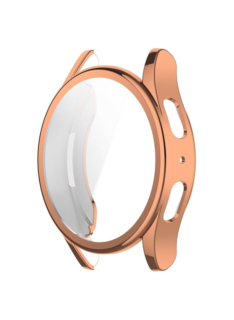 Case Compatible with Samsung Galaxy Watch 7 44mm, Anti-Scratch, Soft TPU Plating All-Inclusive Protection Watch Case. Transparent (Rose Gold) - Image 3