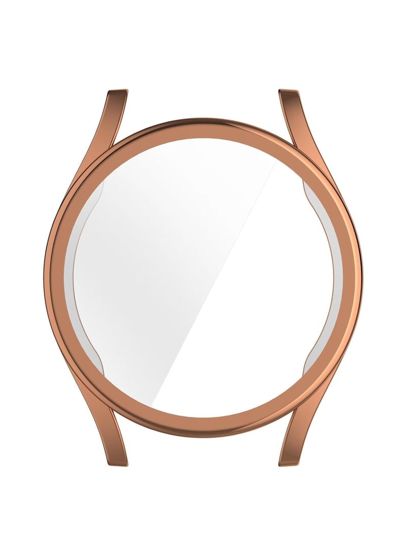 Case Compatible with Samsung Galaxy Watch 7 44mm, Anti-Scratch, Soft TPU Plating All-Inclusive Protection Watch Case. Transparent (Rose Gold) - Image 4