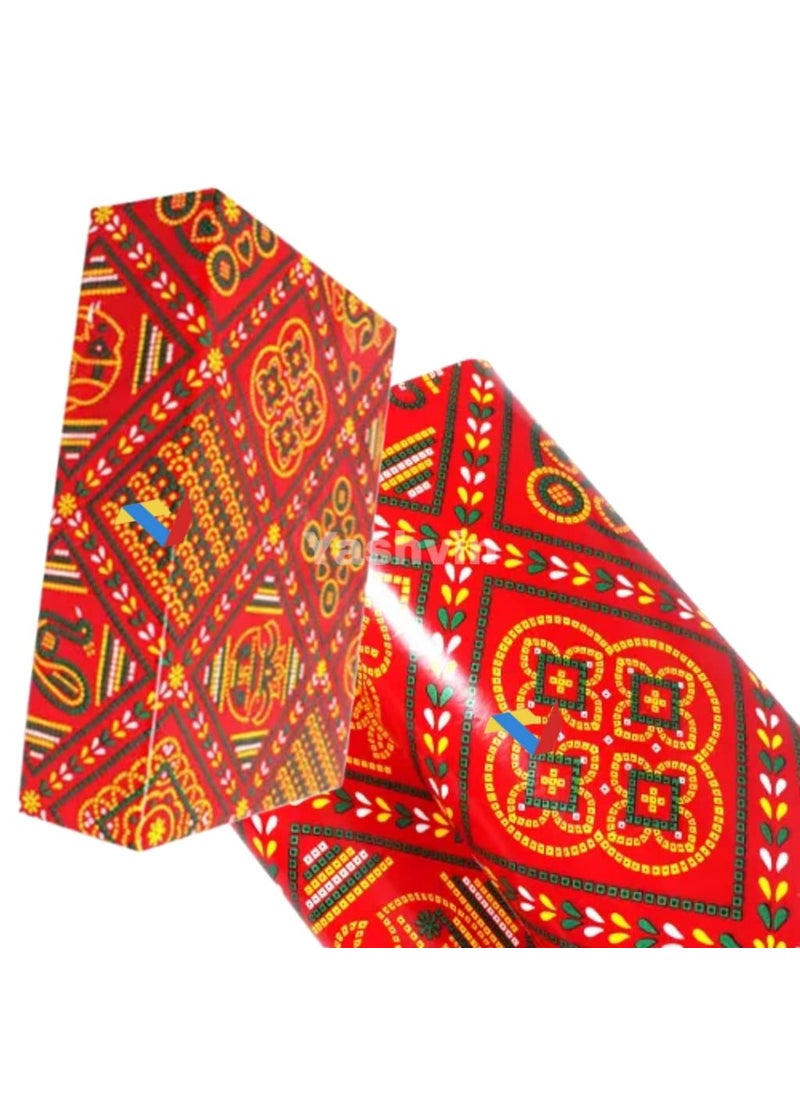 YASHVIN Trusted Jaipuri Paper Sheets for Home Decoration Wrapping Paper Sheets Pooja PaperGift wrapArt CraftPooja Shagun wrap Pack of 20 Sheets Item NoEH475