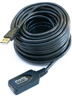 Plugable 10 Meter (32 Foot) USB 2.0 Active Extension Cable Type A Male to A Female - Driverless  - Image 1