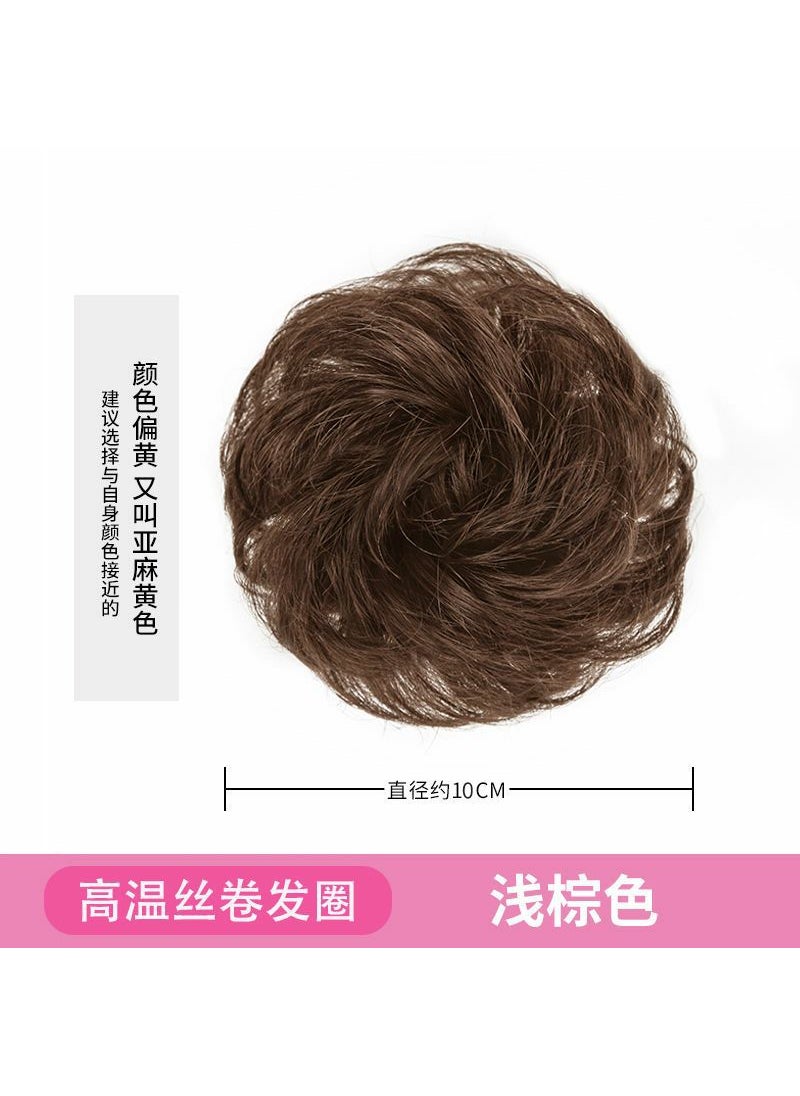 Generic - Marubeni head chemical fiber hair ring wig hair flower rubber rope elastic straight hair ring head rope real hair manufacturers wholesale fluffy - Image 1