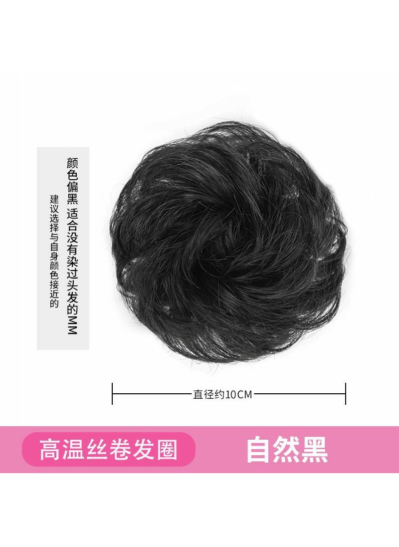 Generic - Marubeni head chemical fiber hair ring wig hair flower rubber rope elastic straight hair ring head rope real hair manufacturers wholesale fluffy - Image 1