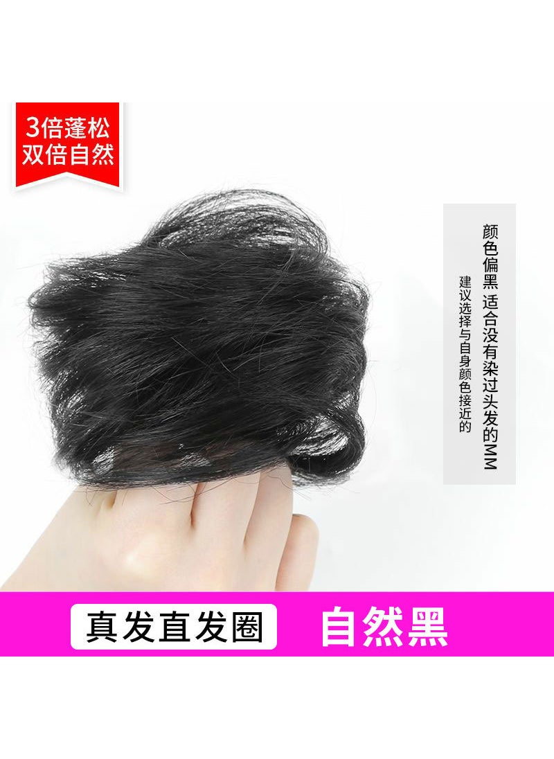 Generic - Marubeni head chemical fiber hair ring wig hair flower rubber rope elastic straight hair ring head rope real hair manufacturers wholesale fluffy - Image 1