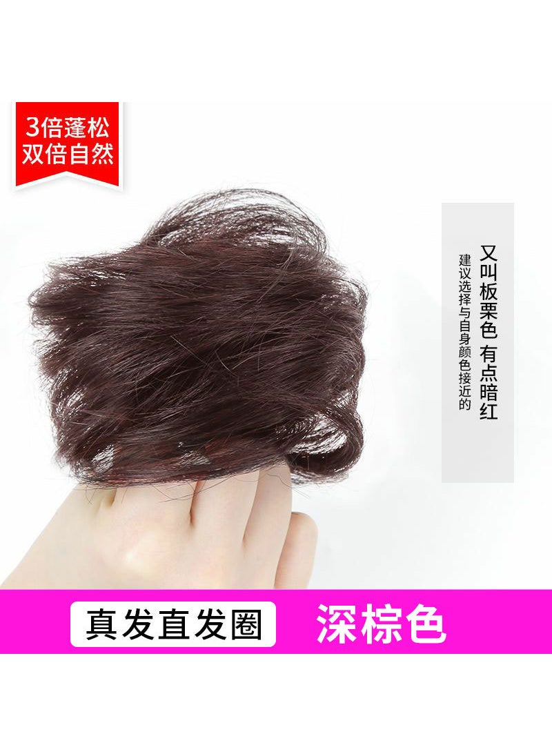 Generic - Marubeni head chemical fiber hair ring wig hair flower rubber rope elastic straight hair ring head rope real hair manufacturers wholesale fluffy - Image 1