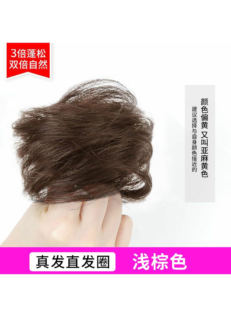 Generic - Marubeni head chemical fiber hair ring wig hair flower rubber rope elastic straight hair ring head rope real hair manufacturers wholesale fluffy - Image 1